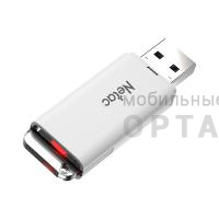 Флешка USB3.0 32 Гб   Netac U185 с LED индикатором, белый Флешка USB3.0 32 Гб   Netac U185 с LED индикатором, белый