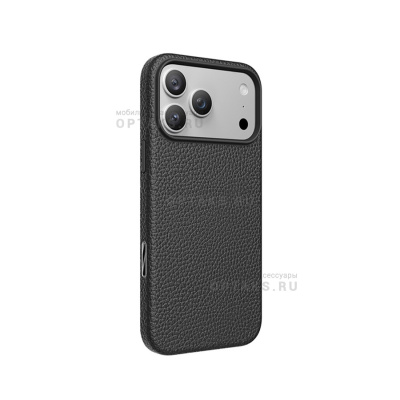 Чехол KEEPHONE LYCUCCI MAGSAFE SILICONE LEATHER CASE для iPhone 17 BLACK