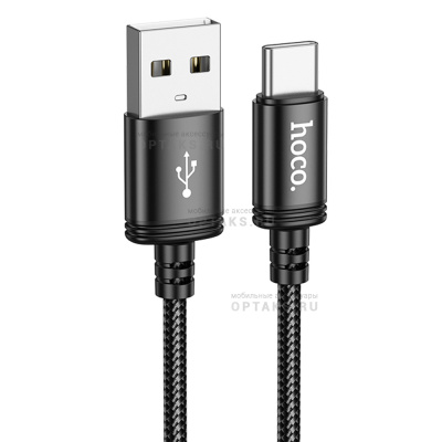 Кабель USB to Type-C HOCO X89 Wind, 1m, 3.0A,  черный, не упакован