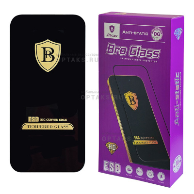 Стекло защитное Bro Glass OG, в пачке 10шт, (заказ кратно10шт/цена за 1шт), iPhone 12/12 Pro